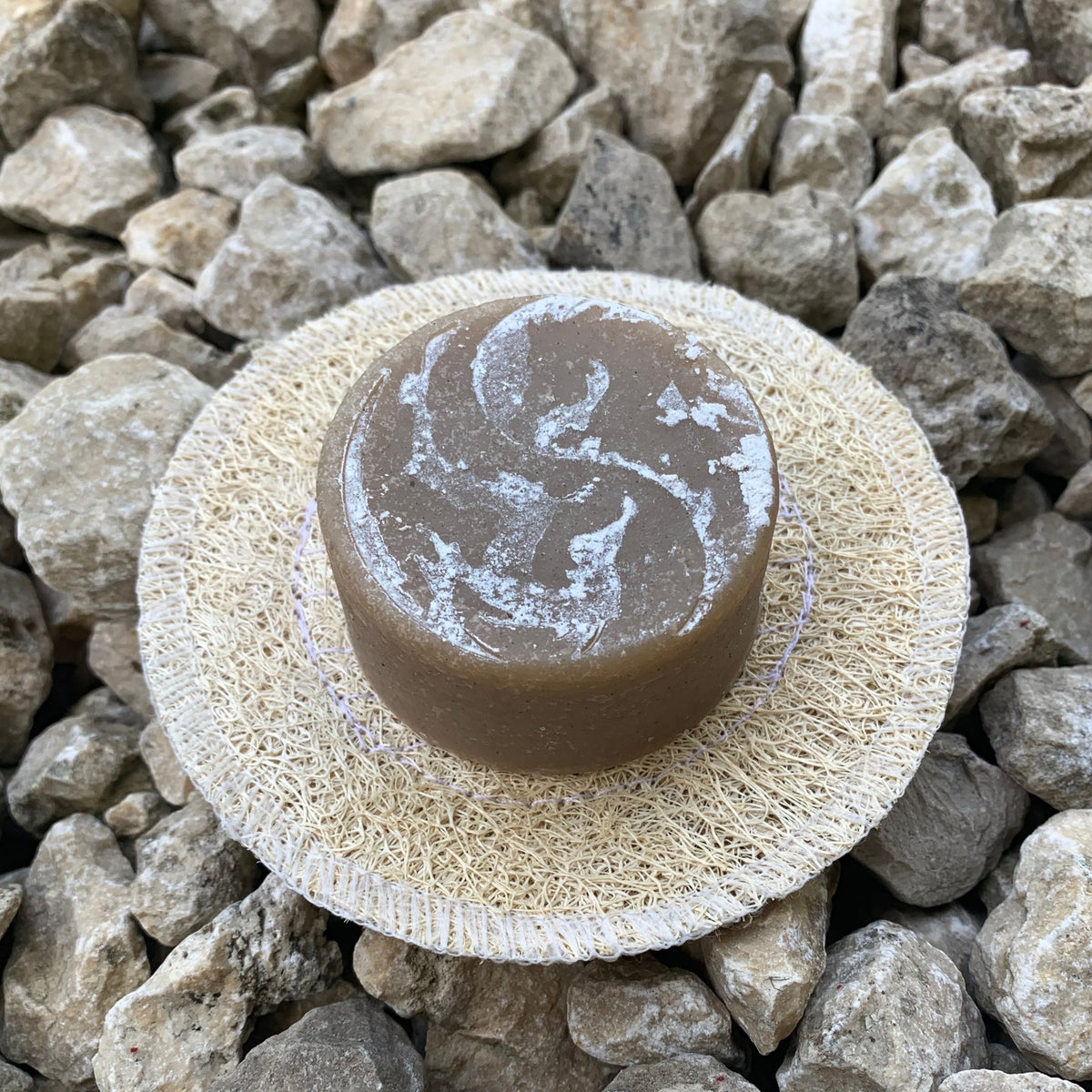 Luffa-Seifenkissen rund