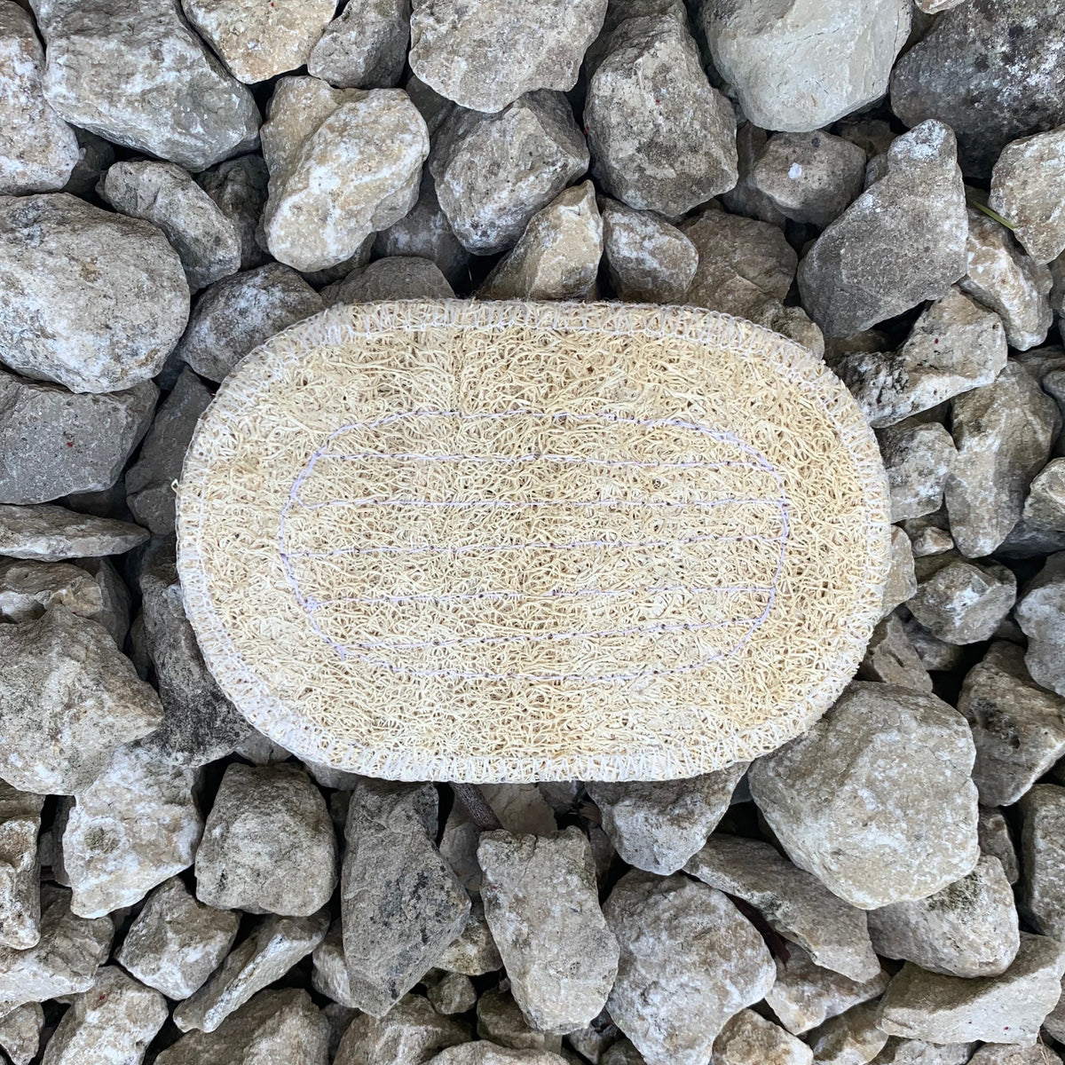 Luffa-Seifenkissen oval