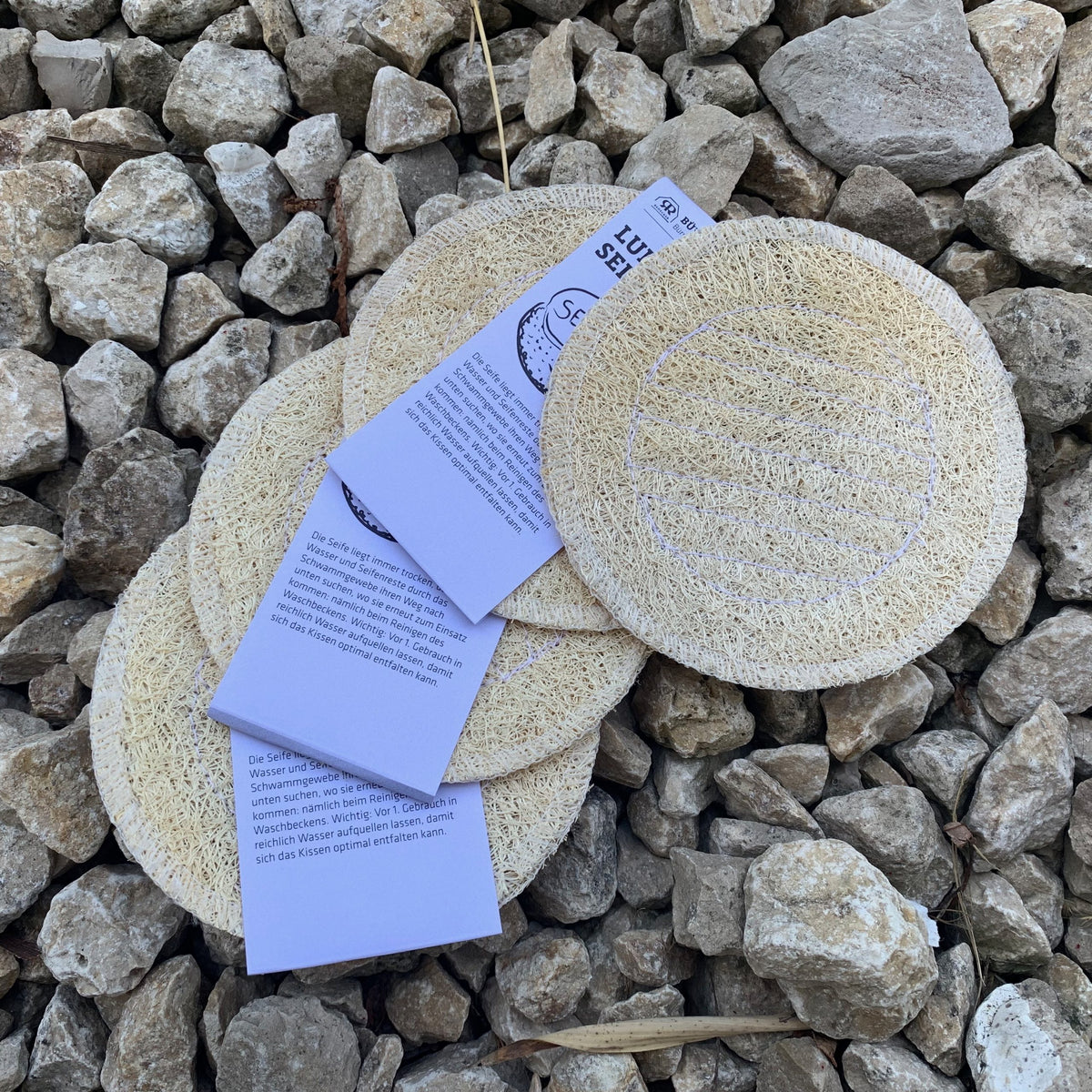 Luffa-Seifenkissen rund